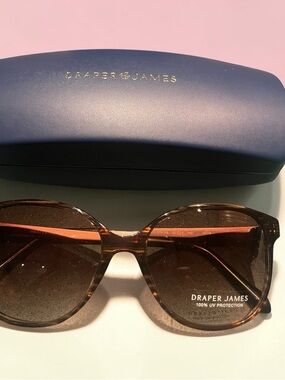 Draper James Tortoiseshell Frame Sunglasses with Brown Lenses